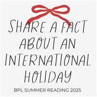 Share a fact about an international holiday Badge