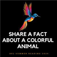 Share a fact about a colorful animal Badge
